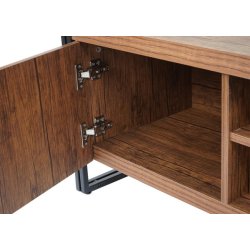 TV-bord med 3D struktur - TV-m�bel med m�rk egetr� struktur 45x140x40 cm