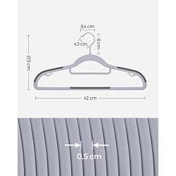 Tjbjler - plast bjler med skridsikker buksestang - 50 stk gr