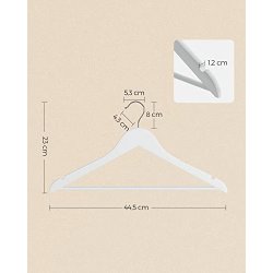 Trbjler med gummibelgning og buksestang - 20 stk hvid tjbjler
