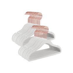 Brnebjler med skridsikker buksestang - 50 stk hvid velour