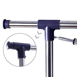 Tjstativ med 2 tjstnger - justerbar slv bjlestang p hjul