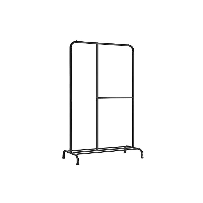 T�jstativ med skohylde - garderobestativ - sort 105x50x195 cm