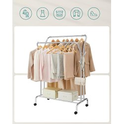 Tjstativ p hjul - dobbelt tjskinne slv 103,5 x 52,5 x 155