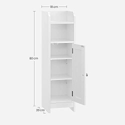Badev�relsesskab - toiletskab - opbevaringsskab - hvid 18x20x80