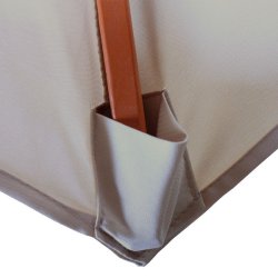 Tr parasol  300 cm - rund trparasol p  3 meter - creme/beige