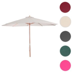 Tr parasol  300 cm - rund trparasol p  3 meter - creme/beige