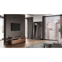 TV-bord - TV-m�bel HayFay Loft 155 cm - TV-b�nk i massiv rosentr�