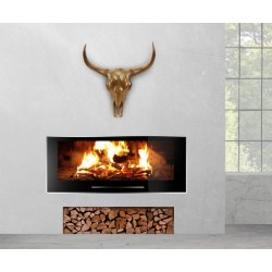 Tyrekranie med horn - stort jagttrof som vgdekoration - Tyr i guld