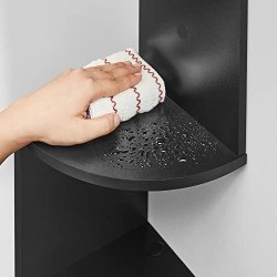 Hjrnereol - vghngt bogreol med 5 hylder - sort reol