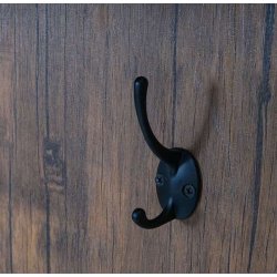 V�gh�ngt knager�kke - garderobe med 5 knager og hylde - 3D ege struktur