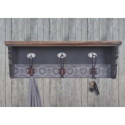 V�gh�ngt knager�kke - garderobe i antik look - entrem�bel 22x60x18cm