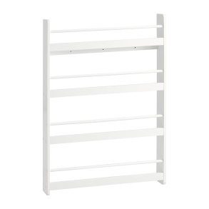 V�gh�ngt b�rnebogreol med hylder, v�greol til b�rn, hvid