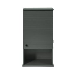 V�gh�ngt badev�relsesskab, medicinskab, m�rkegr� 40x21x76 cm