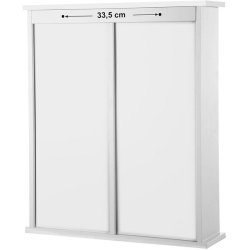 Vghngt skab - vgskab - hvid badevrelsesskab 71x60x18 cm