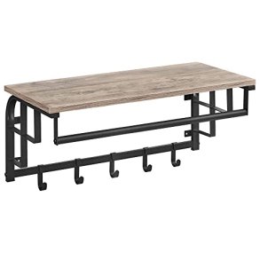Knager�kke med knager, hattehylde og b�jlestang - gr� beige