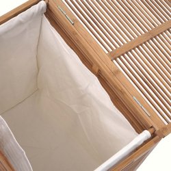 Vasket�jskurv i bambus - vasket�jspose p� 105 liter - 61x50x35cm