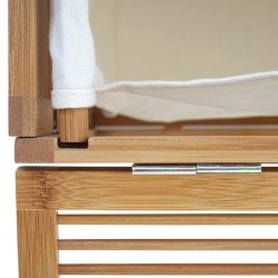 Vasket�jskurv i bambus - vasket�jspose p� 105 liter - 61x50x35cm