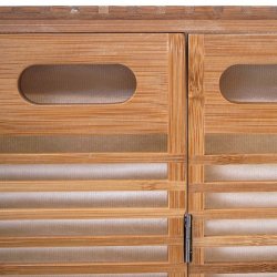 Vasket�jskurv i bambus - vasket�jspose p� 105 liter - 61x50x35cm