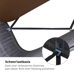 Vasketjskurv i bambus med vasketjspose - 100 liter - gr