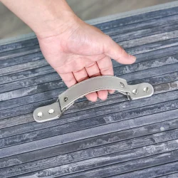 Vasketjskurv i bambus med vasketjspose - 100 liter - gr