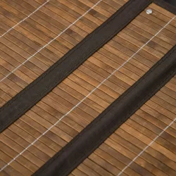 Vasketjskurv i bambus med vasketjspose - 100 liter - mrkebrun