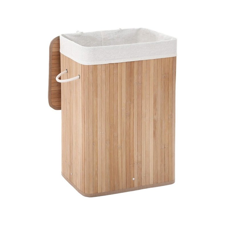 tøffel Vask vinduer serviet Vasketøjskurv i bambus med vasketøjspose - 70 liter - brun - Vasketøjskurve  og vasketøjsposer - Daily-Living.dk