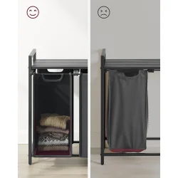 Vasketjskurve med 3 rum - 3 vasketjsposer - gr