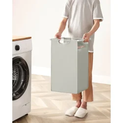 Vasketjskurve med 3 rum - 3 vasketjsposer - hvid