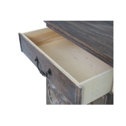 Vinreol - vinreol i tr til 20 flasker med skuffe i antik rustik brun