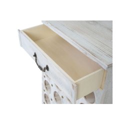 Vinreol - vinreol i tr til 20 flasker med skuffe i antik rustik hvid