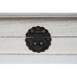 Vinreol - vinreol i tr til 20 flasker med skuffe i antik rustik hvid