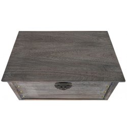 Vinreol - vinreol i tr til 20 flasker med skuffe i antik rustik brun