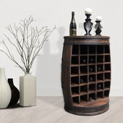 Vinreol Rosey-O i massiv rosentr - vinmbel, vintnde bar og barskab