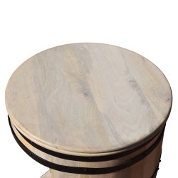 Vintnde bar i massiv hvid mangotr - Rosey Manga barskab og vinreol