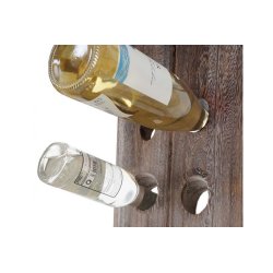 Vinreol til 20 flasker  - vghngt rustik flaskehylde i brunt tr