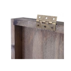 Vinreol til 20 flasker  - vghngt rustik flaskehylde i brunt tr