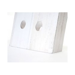 Vinreol til 20 flasker  - vghngt rustik flaskehylde i hvidt tr