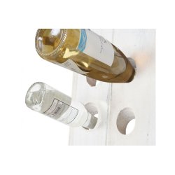 Vinreol til 20 flasker  - vghngt rustik flaskehylde i hvidt tr