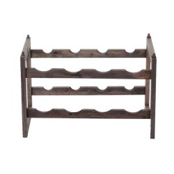 Vinreol til 8 flasker - stabelbar vinholder til 8 vinflasker