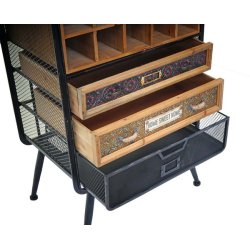 Vinreol - vinkommode/vinskab til 10 flasker med skuffe og hylder