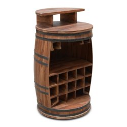 Rosey-Zee vintnde bar i massiv rosentr - barskab og vinreol