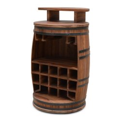 Rosey-Zee vintnde bar i massiv rosentr - barskab og vinreol