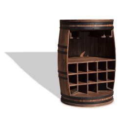 Vintnde bar i massiv rosentr - Rosey barskab, vinreol og barbord