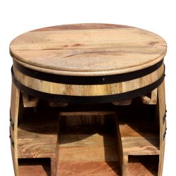 Vintnde bar i massiv mangotr - Rosey Raw-Say barskab og vinreol