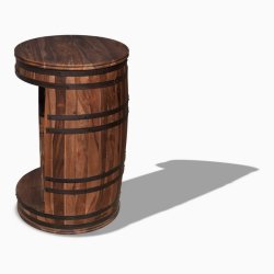 Vintnde bar i massiv rosentr - Rosey-Say barskab og vinreol