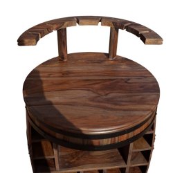 Vintnde bar i massiv rosentr - Rosey-X barskab og vinreol