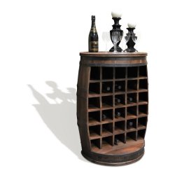 Vinreol Rosey-O i massiv rosentr - vinmbel, vintnde bar og barskab