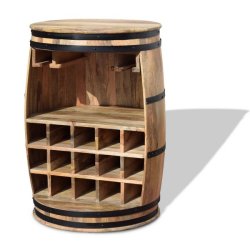 Vintnde bar i massiv mangotr - Rosey-Indica barskab og vinreol