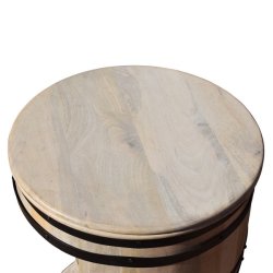 Vintnde bar i massiv hvid mangotr - Rosey Manga-Jo barskab