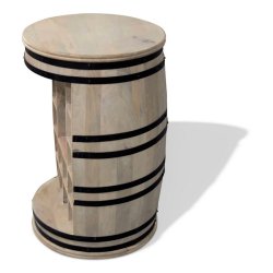 Vintnde bar i massiv hvid mangotr - Rosey Manga-Jo barskab